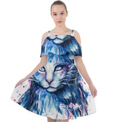 Cat Cut Out Shoulders Chiffon Dress by saad11