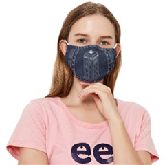 Doctor Who Bbc Tardis Fitted Cloth Face Mask (adult) by Cendanart