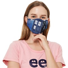 Tardis Doctor Who Space Blue Fitted Cloth Face Mask (adult) by Cendanart