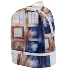 Tardis Doctor Who Zip Bottom Backpack by Cendanart