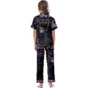 Tardis Doctor Who Magic Travel Macine Fantasy Kids  Satin Short Sleeve Pajamas Set View2