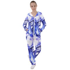 Tardis Doctor Who Blue Travel Machine Women s Tracksuit by Cendanart