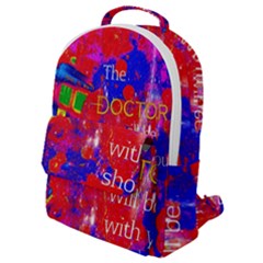 Doctor Who Dr Who Tardis Flap Pocket Backpack (small) by Cendanart