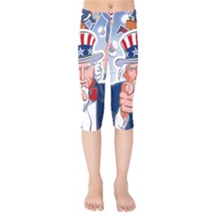 Independence Day United States Of America Kids  Capri Leggings  by Ket1n9