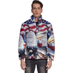 United States Of America Images Independence Day Men s Puffer Bubble Jacket Coat by Ket1n9