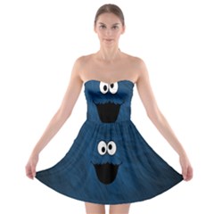 Funny Face Strapless Bra Top Dress by Ket1n9