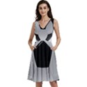 Soccer Ball Sleeveless V-Neck Skater Dress with Pockets View1