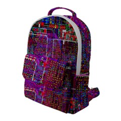 Technology Circuit Board Layout Pattern Flap Pocket Backpack (large) by Ket1n9