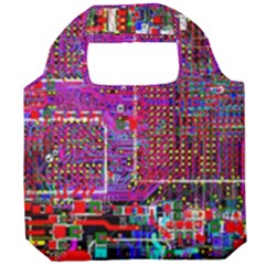 Technology Circuit Board Layout Pattern Foldable Grocery Recycle Bag by Ket1n9