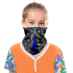 Peacock Face Covering Bandana (kids) by Ket1n9