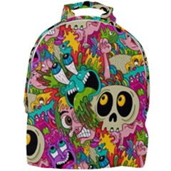 Crazy Illustrations & Funky Monster Pattern Mini Full Print Backpack by Ket1n9