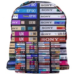 Vintage Cassette Music Old Record Retro Tape Giant Full Print Backpack by Cendanart