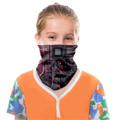 Chip Retro Technology Face Covering Bandana (kids) by Cendanart