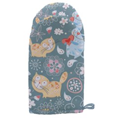 Cute Cat Background Pattern Microwave Oven Glove by Ket1n9