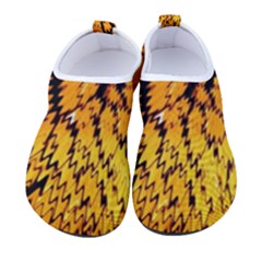 Yellow Chevron Zigzag Pattern Men s Sock-style Water Shoes by Ket1n9