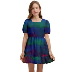 Watercolour Color Background Kids  Short Sleeve Dolly Dress by Ket1n9