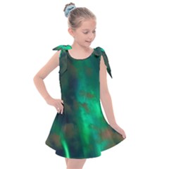 Northern-lights-plasma-sky Kids  Tie Up Tunic Dress by Ket1n9