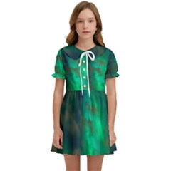 Northern-lights-plasma-sky Kids  Sweet Collar Dress by Ket1n9