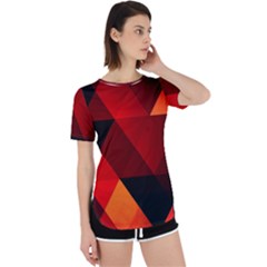 Abstract Triangle Wallpaper Perpetual Short Sleeve T-shirt by Ket1n9