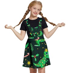 Christmas Funny Pattern Dinosaurs Kids  Apron Dress by Ket1n9