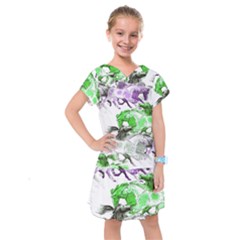 Horse Horses Animal World Green Kids  Drop Waist Dress by Ket1n9