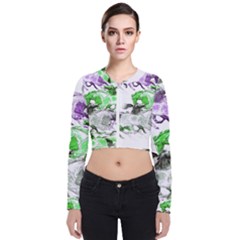 Horse Horses Animal World Green Long Sleeve Zip Up Bomber Jacket by Ket1n9