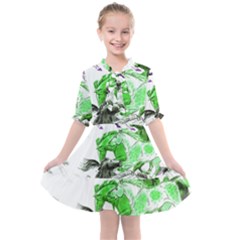 Horse Horses Animal World Green Kids  All Frills Chiffon Dress by Ket1n9