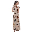 Horses For Courses Pattern Flutter Sleeve Maxi Dress View2