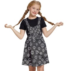 Skull Halloween Background Texture Kids  Apron Dress by Ket1n9