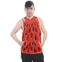 Seamless Background With Watermelon Slices Men s Sleeveless Hoodie by Ket1n9