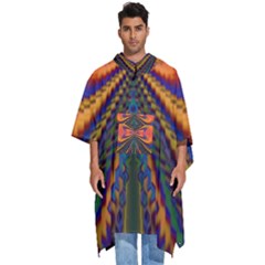 Casanova Abstract Art-colors Cool Druffix Flower Freaky Trippy Men s Hooded Rain Ponchos by Ket1n9