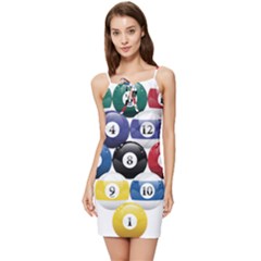 Racked Billiard Pool Balls Summer Tie Front Dress by Ket1n9