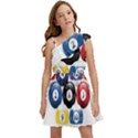 Abstract Vibrant Colour Botany Kids  One Shoulder Party Dress View1