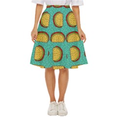 Taco Drawing Background Mexican Fast Food Pattern Classic Short Skirt by Ket1n9