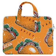 Seamless Pattern With Taco Macbook Pro 16  Double Pocket Laptop Bag  by Ket1n9