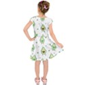 Cute Seamless Pattern With Avocado Lovers Kids  Short Sleeve Dress View2