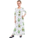 Cute Seamless Pattern With Avocado Lovers Kids  Quarter Sleeve Maxi Dress View1