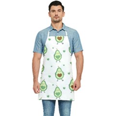 Cute Seamless Pattern With Avocado Lovers Kitchen Apron by Ket1n9