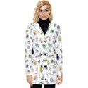 Insect Animal Pattern Button Up Hooded Coat  View1