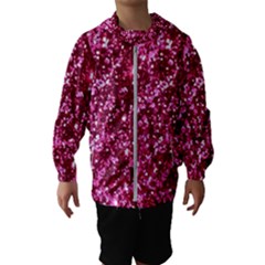 Pink Glitter Kids  Hooded Windbreaker by Hannah976