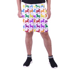 Colorful Horse Background Wallpaper Men s Pocket Shorts by Hannah976