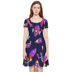 Space Patterns Inside Out Cap Sleeve Dress by Hannah976