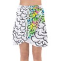 Brain Mind Psychology Idea Drawing Wrap Front Skirt View1