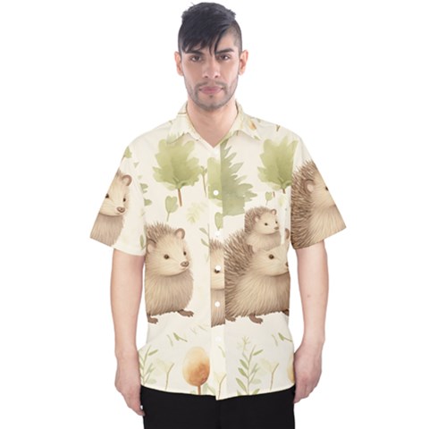 Hedgehog Mushroom Men s Hawaii Shirt by Ndabl3x