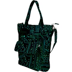 Circuits Circuit Board Green Shoulder Tote Bag by Ndabl3x