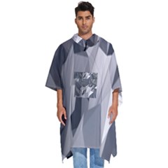 Gray Mountain Illustration Grey Mountain Digital Men s Hooded Rain Ponchos by Cendanart