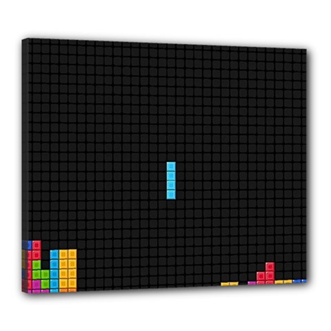 Tetris Game Canvas 24  X 20  (stretched) by Cendanart