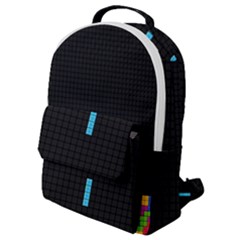 Tetris Game Flap Pocket Backpack (small) by Cendanart