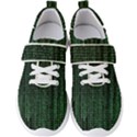 Green Matrix Code Illustration Digital Art Portrait Display Men s Velcro Strap Shoes View1