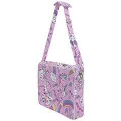 Beautiful Cute Animals Pattern Pink Cross Body Office Bag by Grandong